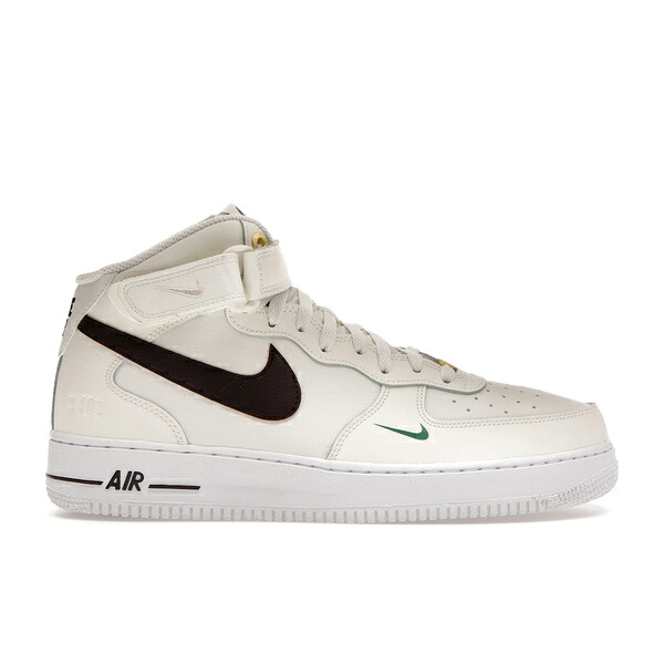 Nike ナイキ メンズ スニーカー  【Nike Air Force 1 Mid \u002707 LV8 40th Anniversary Sail Brown Basalt】  大きさ US_9(27.0珊) Sail/Malachite/White/Brown Basalt