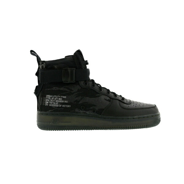 Nike ナイキ メンズ スニーカー  【Nike 空想科学小説 Air Force 1 Mid Black Cargo Khaki】  大きさ US_10(28.0珊) Black/Black-Cargo Khaki