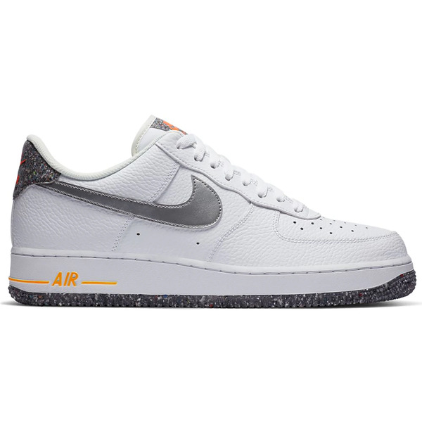 Nike ナイキ メンズ スニーカー  【Nike Air Force 1 Crater Grind White】  大きさ US_7(25.0珊) White/Metallic Silver-Light Smoke Grey-Laser Orange