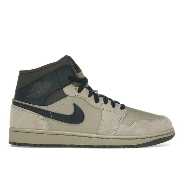 Jordan ジョーダン メンズ スニーカー  【Jordan 1 Mid Khaki Baroque Brown】  大いさ US_12.5(30.5糎) Khaki/Black/Baroque Brown/Gum