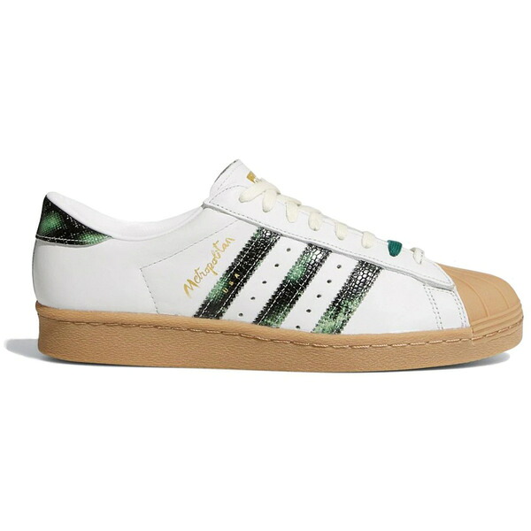adidas アディダス メンズ スニーカー  【adidas Superstar 80 Metropolitan Snakeskin】  大きさ US_8(26.0珊) White/Green/Gold