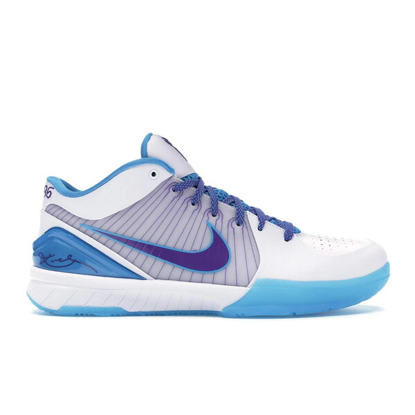Nike ナイキ メンズ スニーカー  【Nike Kobe 4 Protro Draft Day Hornets】  大いさ US_7.5(25.5糎) White/Varsity Purple-Orion Blue
