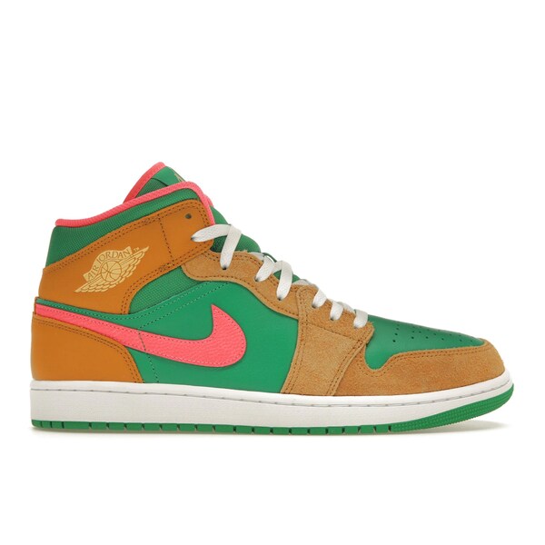 Jordan ジョーダン メンズ スニーカー  【Jordan 1 Mid SE Wheat Watermelon】  大きさ US_7(25.0珊) Wheat/Lucky Green-Watermelon-White