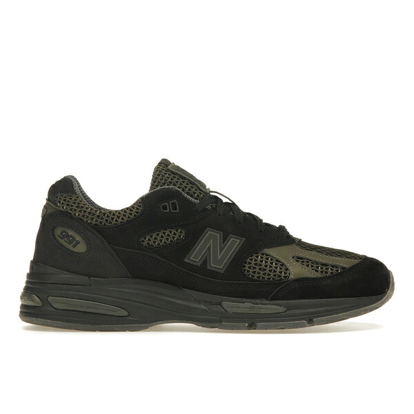 New Balance ニューバランス メンズ スニーカー 【New Balance 991v2 MiUK Stone Island Black】 サイズ US_5(23.0cm) Black/Olive/Grey