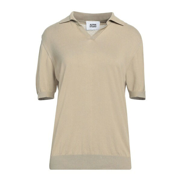 【貨物輸送無料】 アルファス テューディオ メンズ 編み物\u0026プルオーバー アウター Sweaters Beige