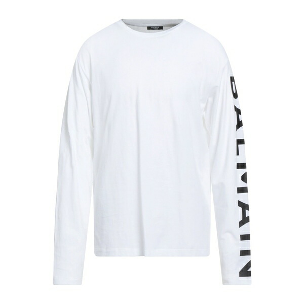 【送料無料】 バルマン メンズ Tシャツ トップス T-shirts White｜asty