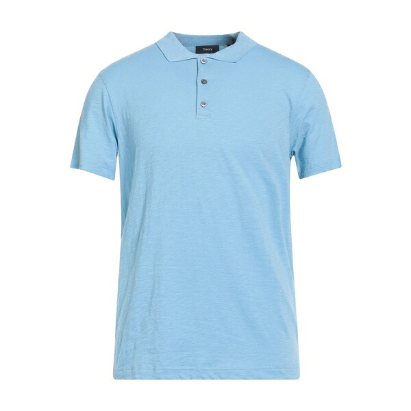 【送料無料】 セオリー メンズ Tシャツ トップス Polo shirts Azure｜asty