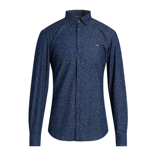 【送料無料】 ハーモント & ブレイン メンズ シャツ トップス Denim shirts Blue