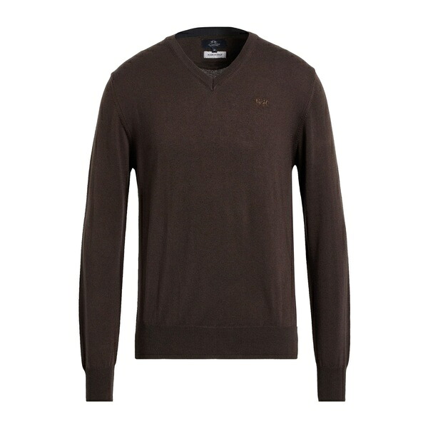 【送料無料】 ラ マルティーナ メンズ ニット\u0026セーター アウター Sweaters Brown