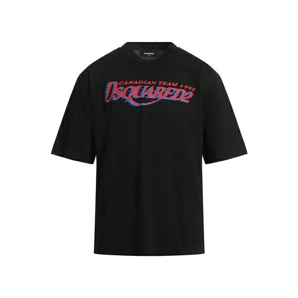 【送料無料】 ディースクエアード メンズ Tシャツ トップス T-shirts Black|asty