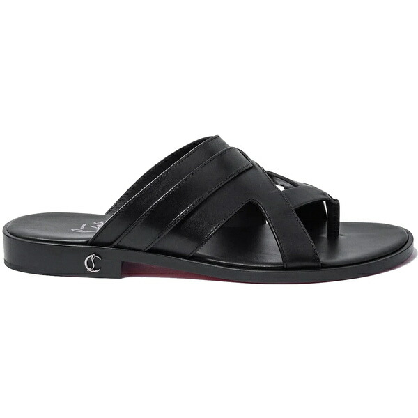Christian Louboutin★スタッズ ロゴ フラット サンダル★関税込 Christian Louboutin☆スタッズ ロゴ フラット サンダル☆関税込