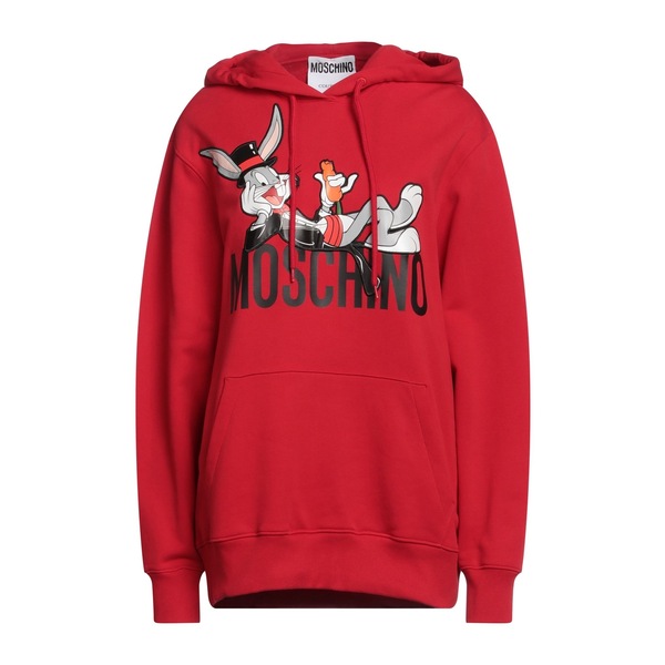 【貨物輸送無料】 モスキーノ レディース パーカー・スウェットシャツ アウター Sweatshirts Red