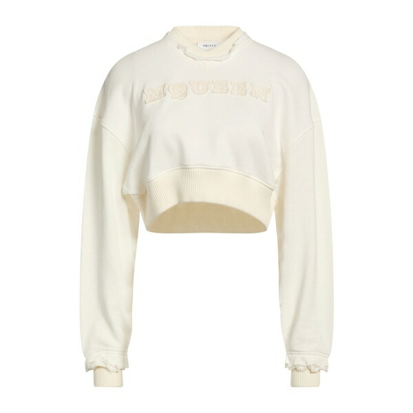 【貨物輸送無料】 マックイーン レディース パーカー・スウェットシャツ アウター Sweatshirts White