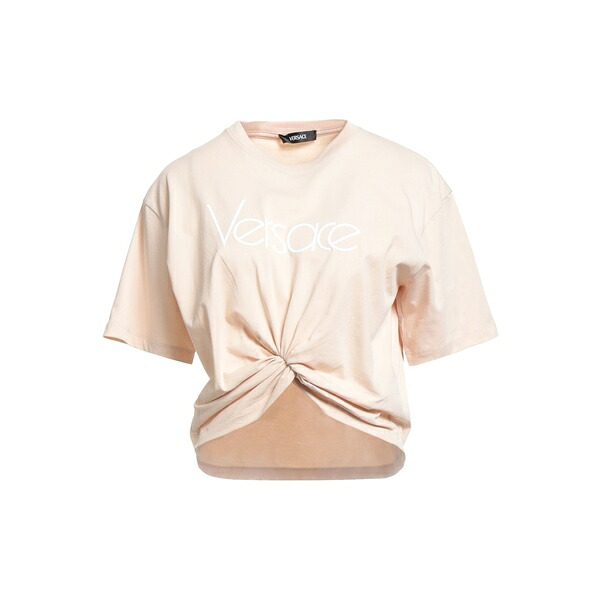 【送料無料】 ヴェルサーチ レディース Tシャツ トップス T-shirts Beige|asty