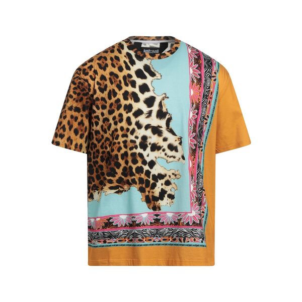 【送料無料】 ロベルトカヴァリ メンズ Tシャツ トップス T-shirts Yellow｜asty