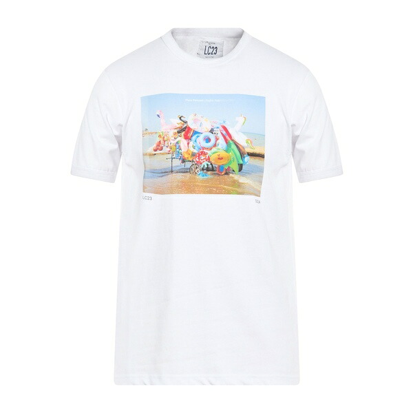 【送料無料】 エルシー23 メンズ Tシャツ トップス T-shirts White|asty