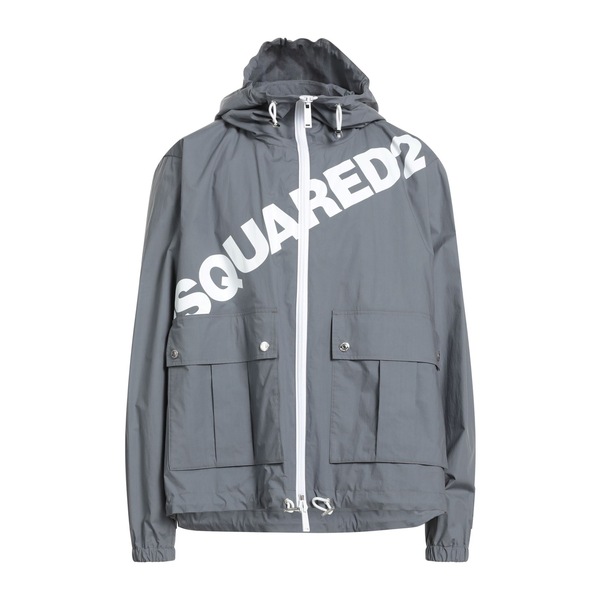 【送料無料】 ディースクエアード メンズ ジャケット&ブルゾン アウター Overcoats & Trench Coats Grey|asty