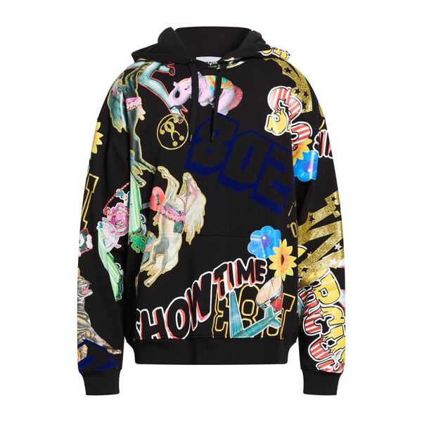 【貨物輸送無料】 モスキーノ メンズ パーカー・スウェットシャツ アウター Sweatshirts Black