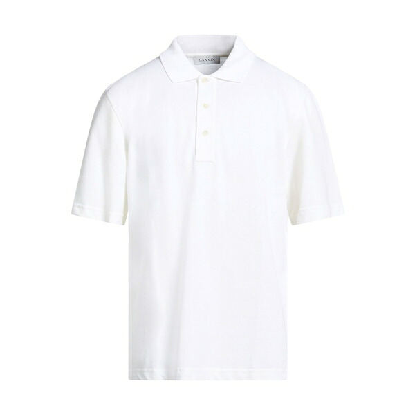 【貨物輸送無料】 ランバン メンズ プルオーバー トップス Polo shirts White