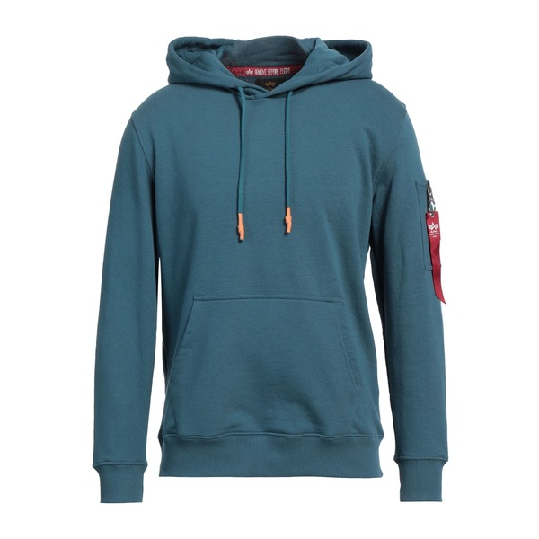 【貨物輸送無料】 アルファインダストリーズ メンズ パーカー・スウェットシャツ アウター Sweatshirts Azure