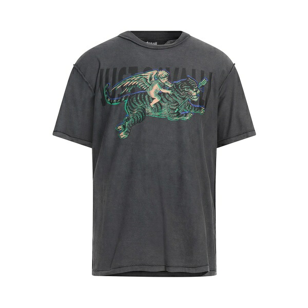 【送料無料】 ロベルトカヴァリ メンズ Tシャツ トップス T-shirts Grey|asty