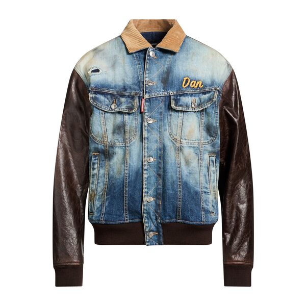 【貨物輸送無料】 ディースクエアード メンズ 上衣＆上衣 アウター Denim outerwear Blue