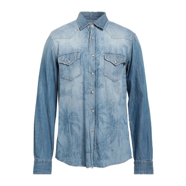 【貨物輸送無料】 メッサジェリエ メンズ プルオーバー トップス Denim shirts Blue