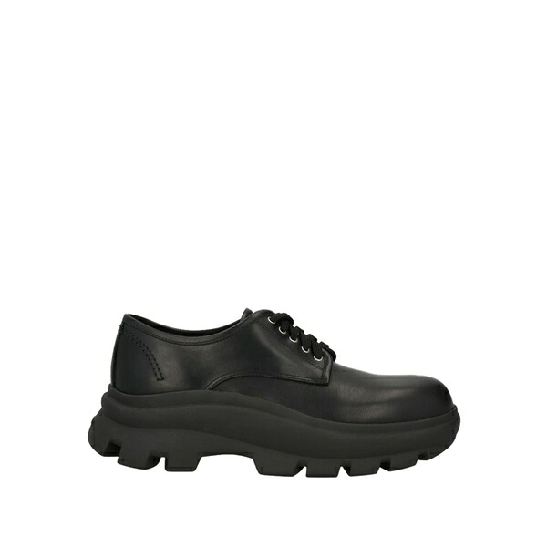 【貨物輸送無料】 ジル・サンダー メンズ 御召しものシューズ シューズ Lace-up shoes Black