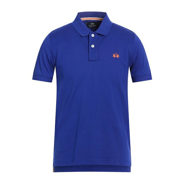 【送料無料】 ラ マルティーナ メンズ Tシャツ トップス Polo shirts Blue｜asty 24,272円