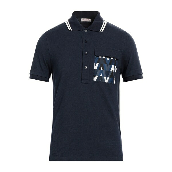【貨物輸送無料】 ヴァレンティノ ガラヴァーニ メンズ ティーシャツ トップス Polo shirts Blue Tシャツ・カットソー-メンズファッション-トップス
