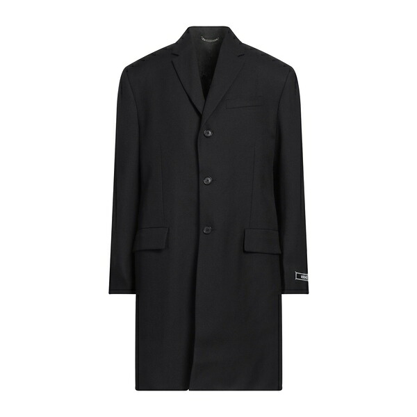 【貨物輸送無料】 ヴェルサーチ メンズ 上衣＆上衣 アウター Coats Black メンズファッション-コート・ジャケット