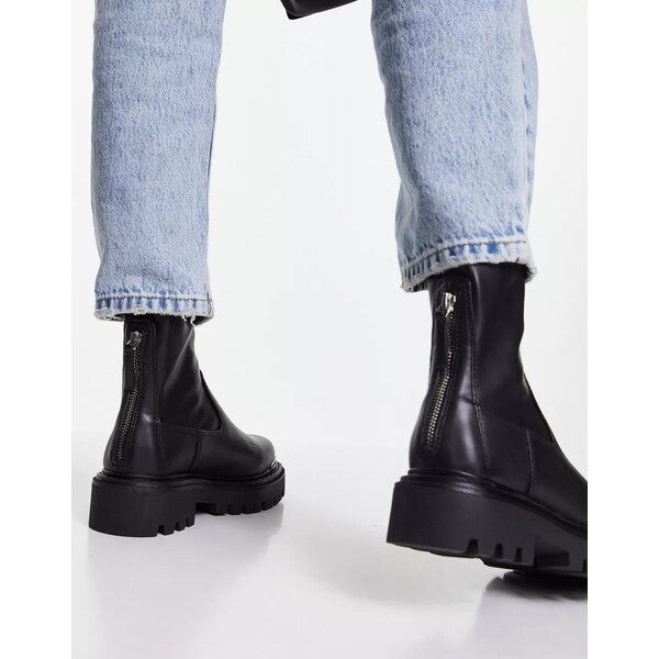 素敵な アルド レディース ブーツ レインブーツ シューズ ALDO Alima chunky sock boots in black stretch  Black movitronics.com.br