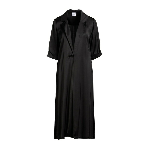 【送料無料】 アノニム レディース ジャケット&ブルゾン アウター Overcoats & Trench Coats Black|asty