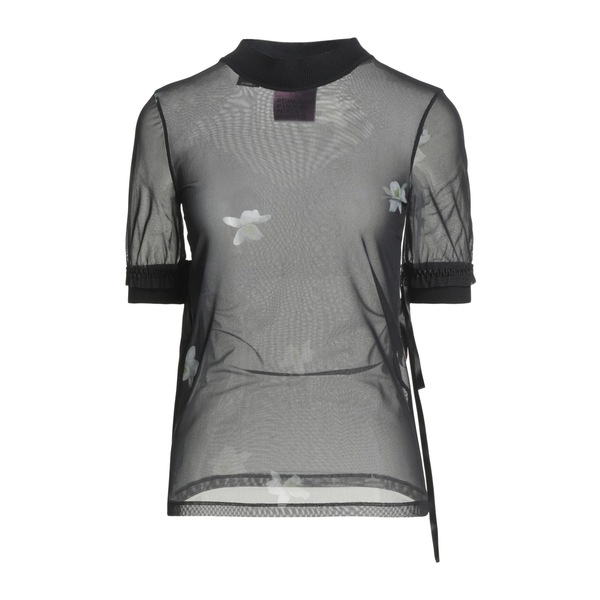 【送料無料】 ピンコ レディース Tシャツ トップス Tops Black｜asty