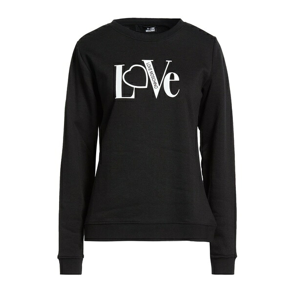 【貨物輸送無料】 モスキーノ レディース パーカー・スウェットシャツ アウター Sweatshirts Black
