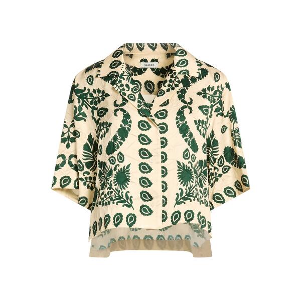 【送料無料】 サンドロ レディース シャツ トップス Shirts White｜asty