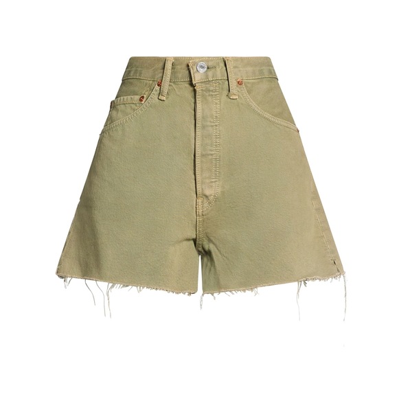 【貨物輸送無料】 リダン レディース ジーンズズボン下 ボトムス Denim shorts Green