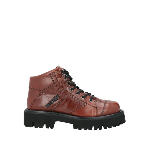 【貨物輸送無料】 モスキーノ レディース ブーツ シューズ Ankle boots Brown