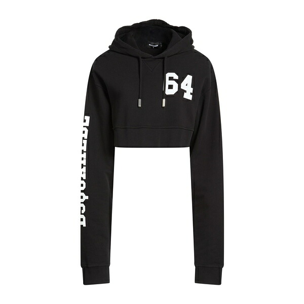 【貨物輸送無料】 ディースクエアード レディース パーカー・スウェットシャツ アウター Sweatshirts Black