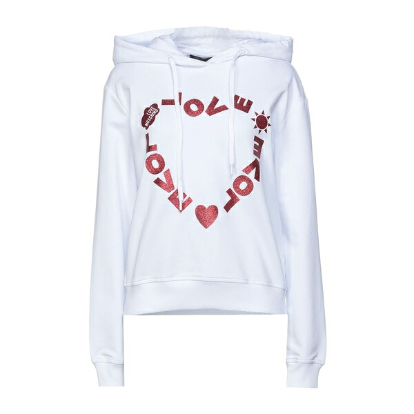 【貨物輸送無料】 モスキーノ レディース パーカー・スウェットシャツ アウター Sweatshirts White