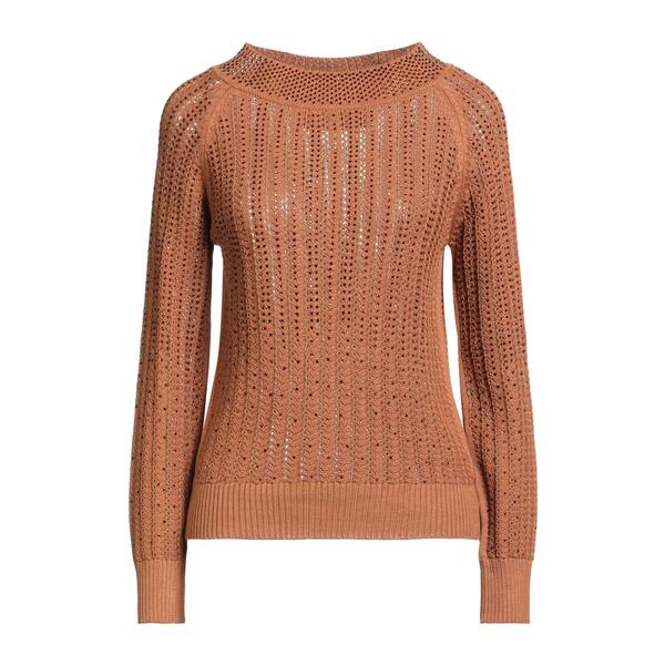 【貨物輸送無料】 エルマンノ シェルヴィーノ レディース 編み物\u0026プルオーバー アウター Sweaters Brown