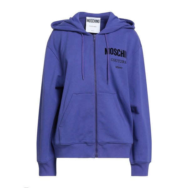 【貨物輸送無料】 モスキーノ レディース パーカー・スウェットシャツ アウター Sweatshirts Purple
