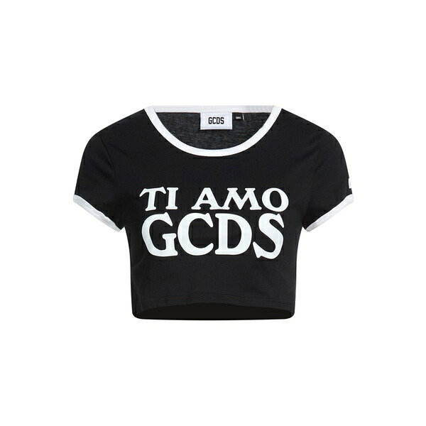 【送料無料】 ジーシーディーエス レディース Tシャツ トップス T-shirts Black|asty