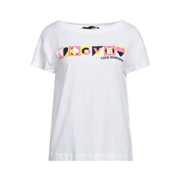 【貨物輸送無料】 モスキーノ レディース プルオーバー トップス T-shirts White