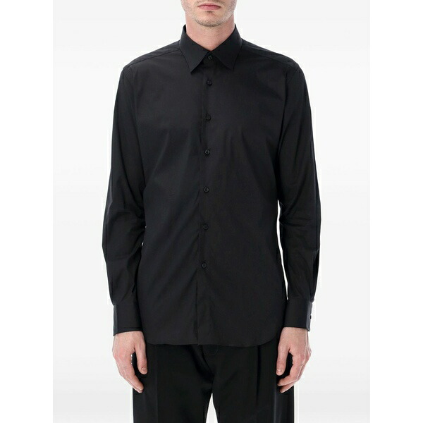 ザカス  メンズ プルオーバー トップス Tailor button-up shirt Black