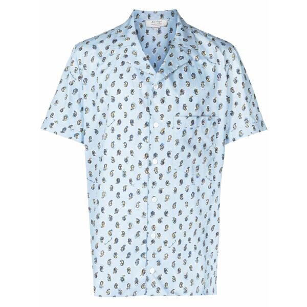 ニック・フーケ メンズ シャツ トップス Printed shirt Blue｜asty