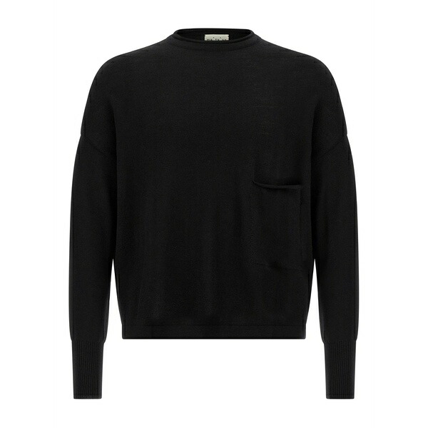 マリア メンズ ニット&セーター アウター Pocket wool sweater Black｜asty