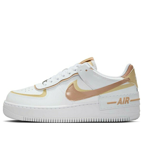 Nike ナイキ レディース スニーカー  【(WMNS) Nike Air Force 1 Low Shadow \u0027White Team Gold Rattan\u0027 DZ1847-111】  大きさ US_5(22.0糎)