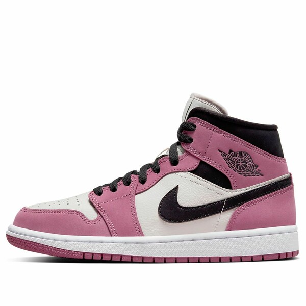Air Jordan ジョーダン レディース スニーカー Light Mulberry/Black/Light Bone/White 【(WMNS) Air Jordan 1 Mid SE 'Berry Pink' DC7267-500】 サイズ US_5(22.0cm)|asty
