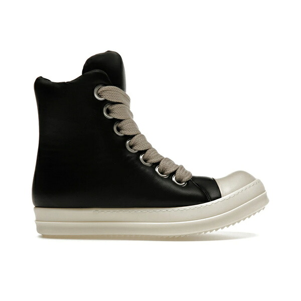Rick Owens リックオウエンス メンズ スニーカー  【Rick Owens Jumbo Lace Padded Sneaks Black Milk】  大きさ US_6(24.0糎) Black/Milk